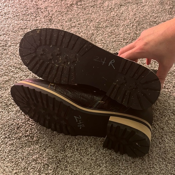 EUC L'Artiste by Spring Step Womens Rugup Leather Booties - Black Multi, Size 41 - Picture 6 of 9